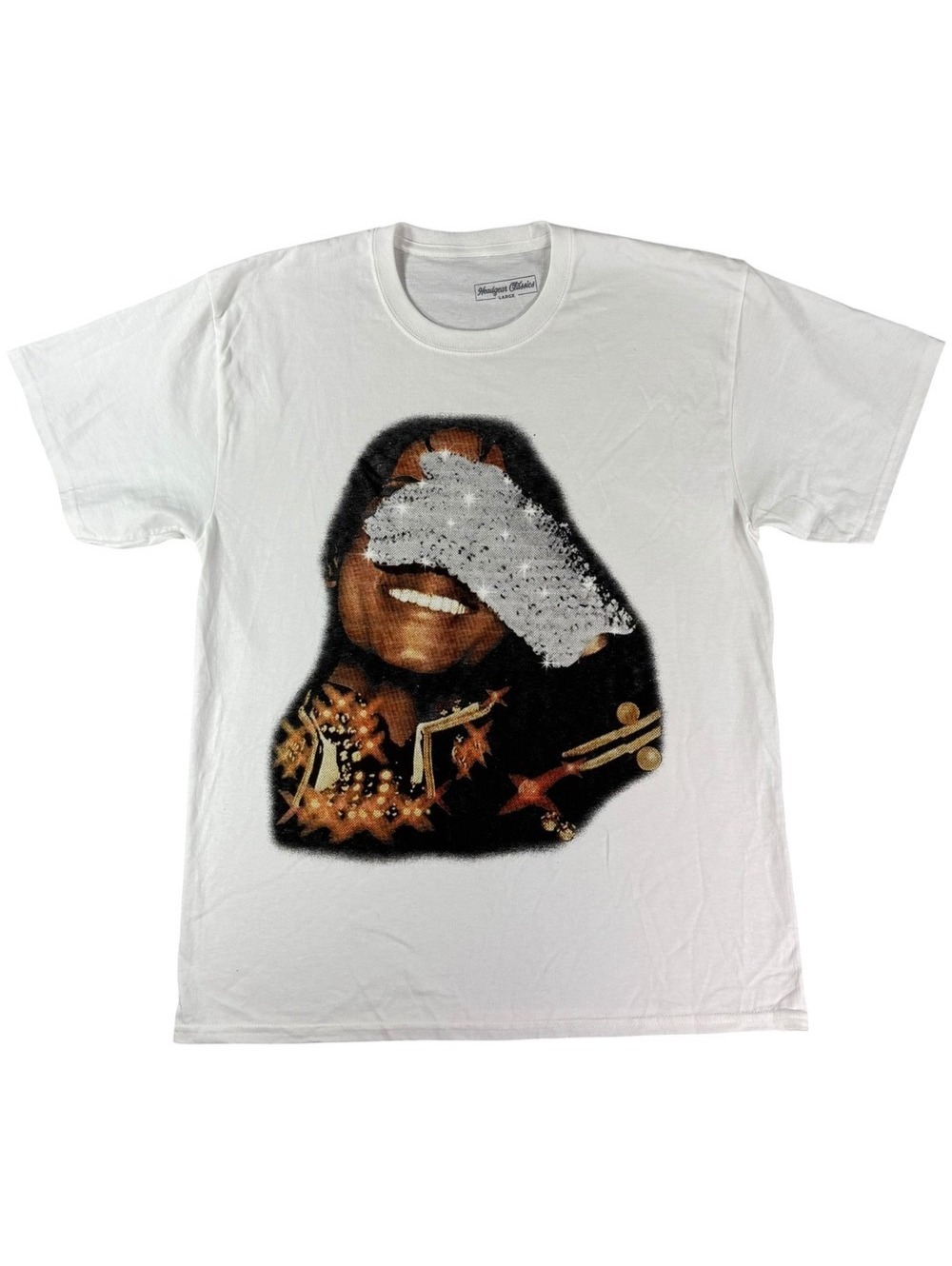 Headgear Classics Michael Jackson Graphic Tee Men Large White Sequin Glove Shirt